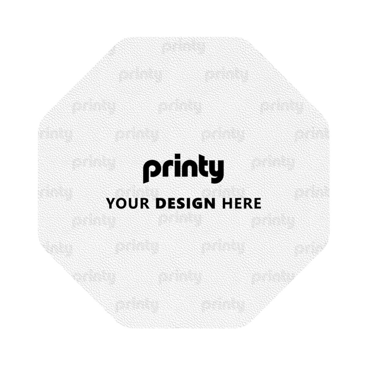 Custom Octagon Leather Coasters Set of 6