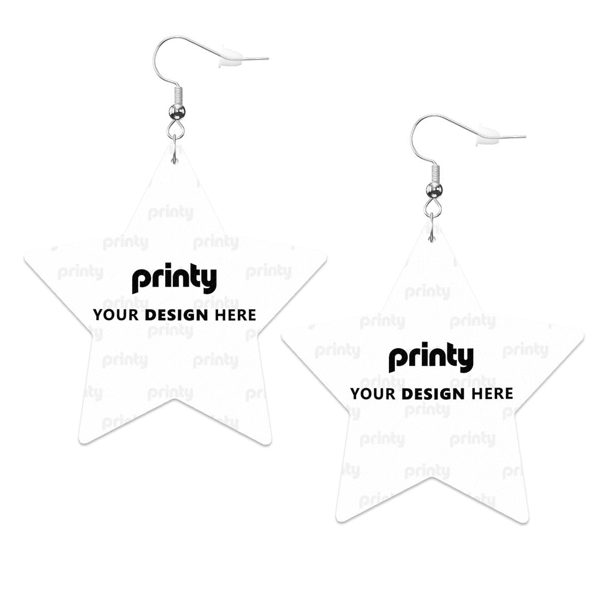 Custom Leather Star Earrings