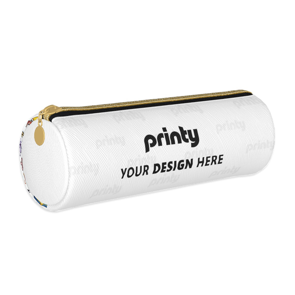 Custom Leather Cylindrical Pencil Case