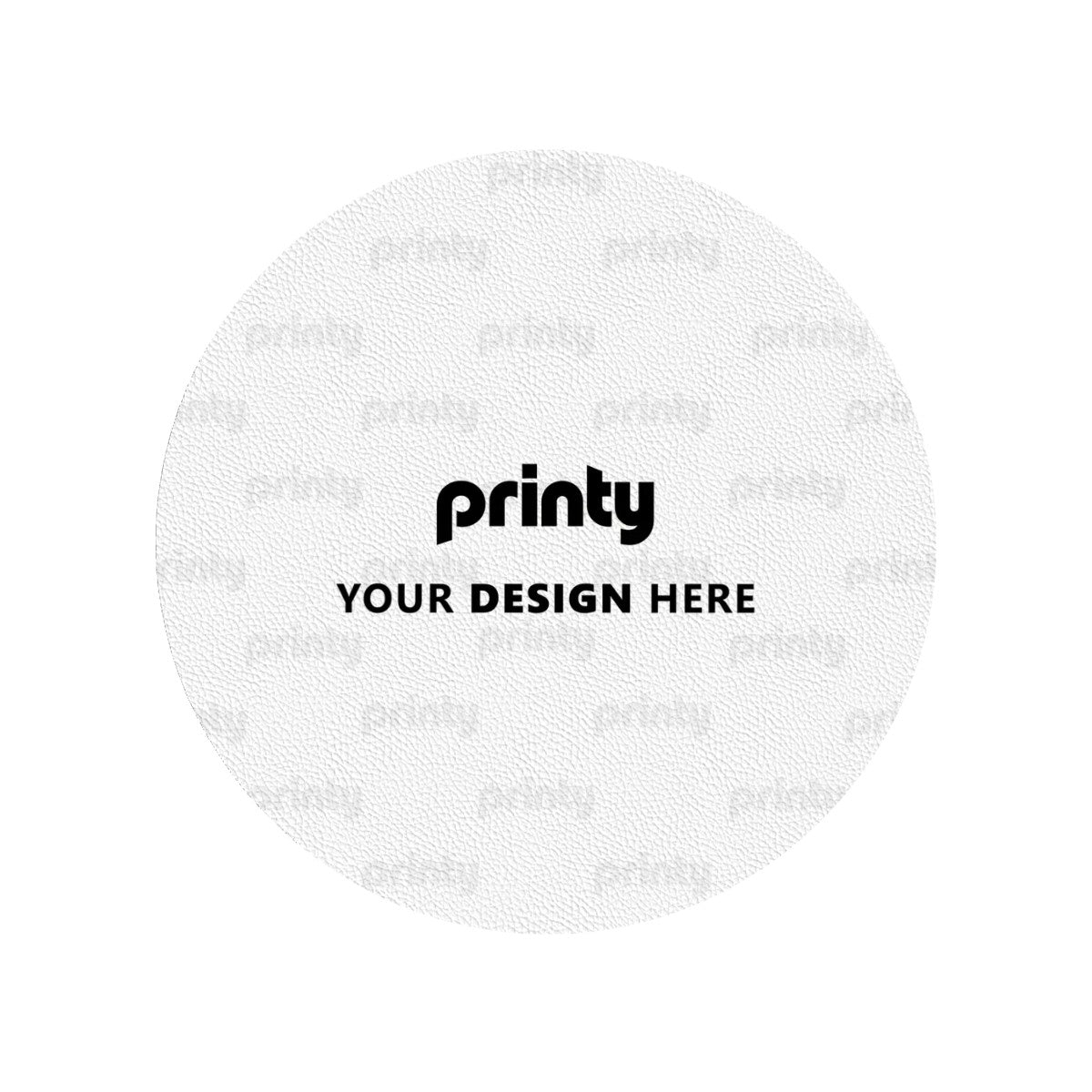 Custom Round Leather Coasters 6 pcs