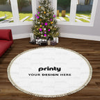 Custom Multiple Sizes Round Area Rug with Tassels