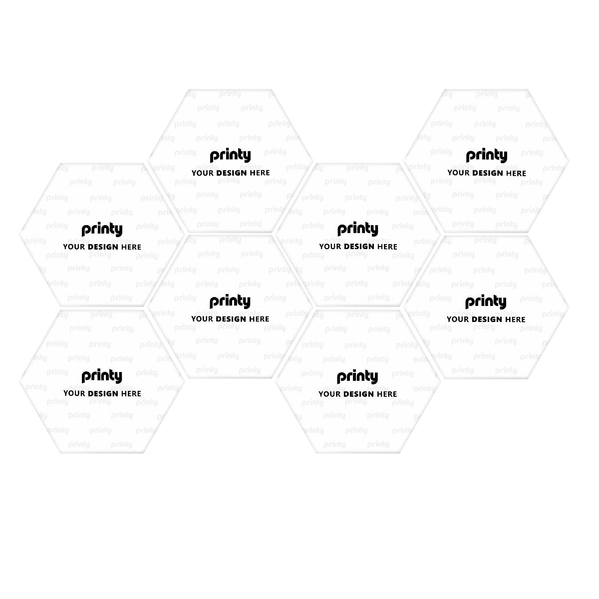 Custom Hexagon Sound Absorbing Panels 8 Pieces