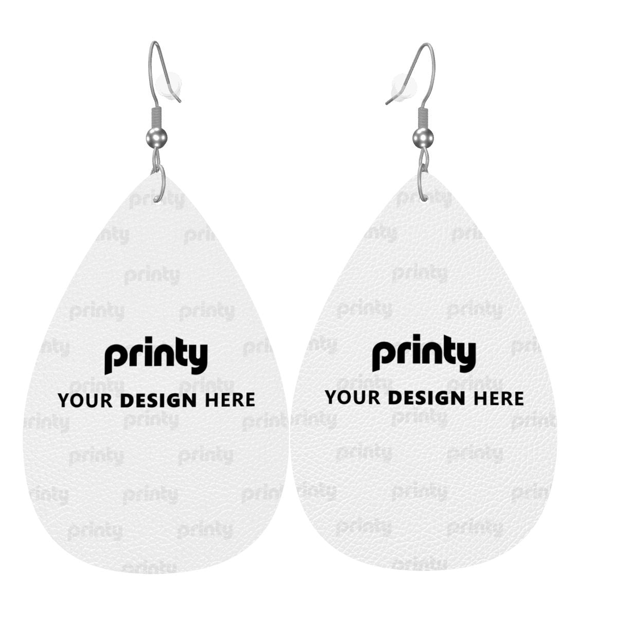 Custom Leather Teardrop Earrings