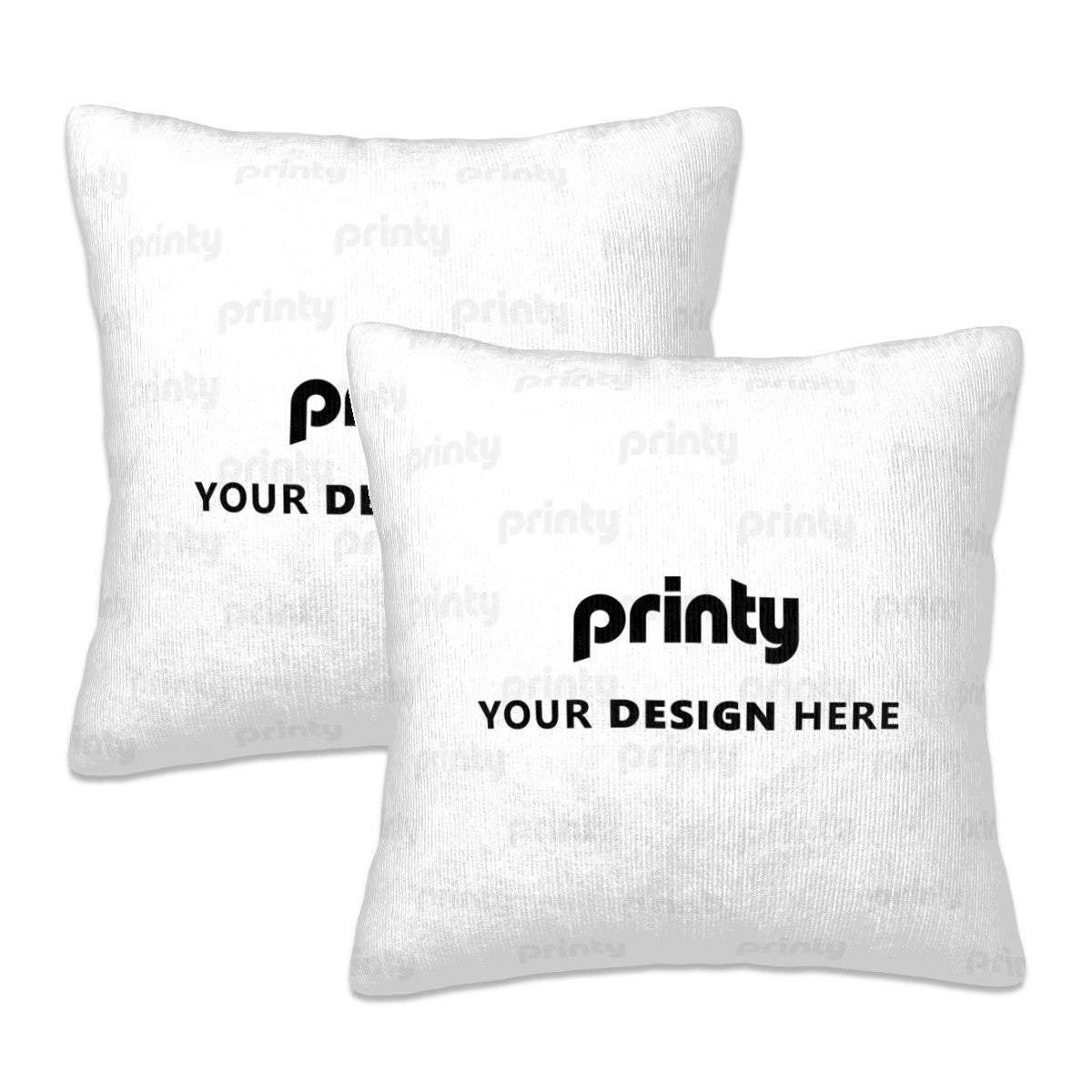 Custom Plush Throw Pillow Covers 2 pcs (Single-Sided Design)