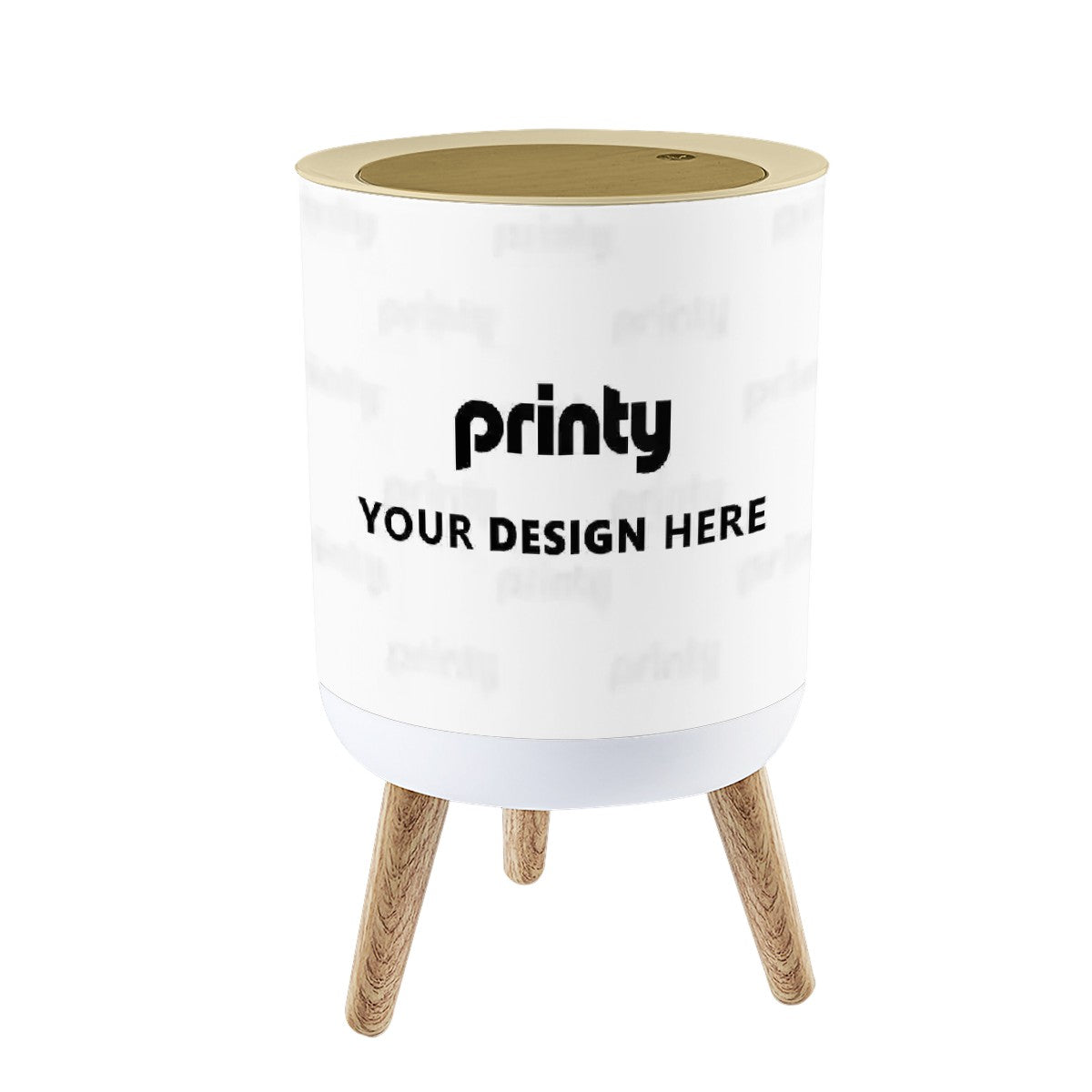 Custom Round Trash Can with Lid