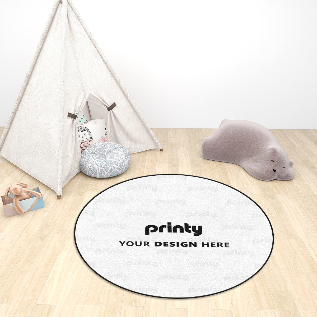 Custom Multiple Sizes Plush Round Area Rug