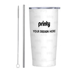Custom Stainless Steel Insulated Tumblers with Lid & Straw (20oz)