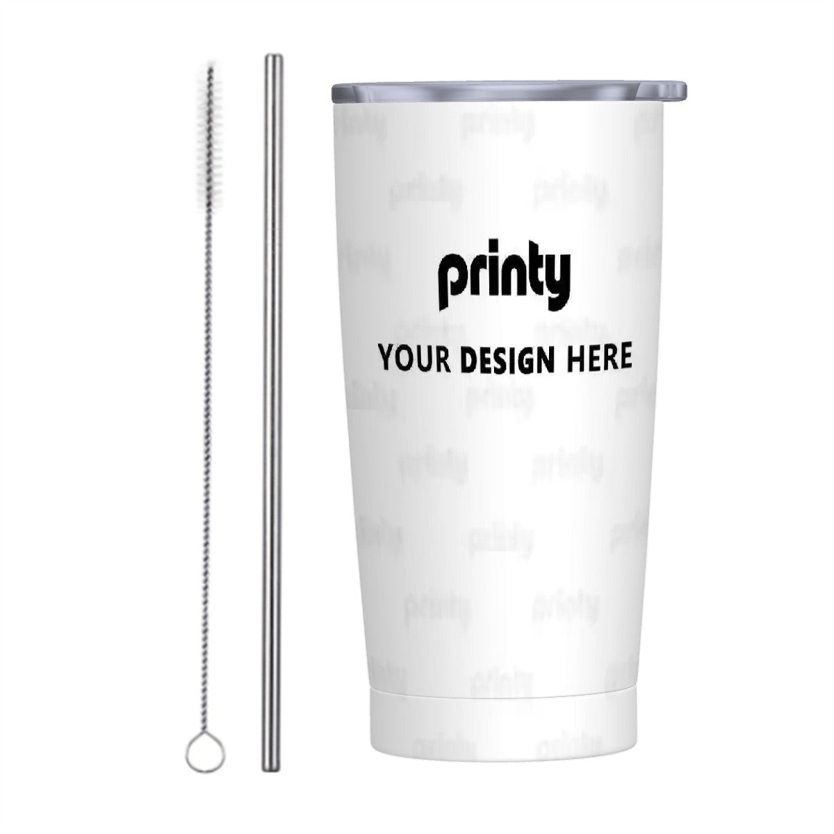 Custom Stainless Steel Insulated Tumblers with Lid & Straw (20oz)