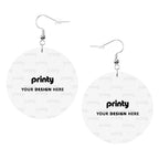 Custom Leather Round Earrings