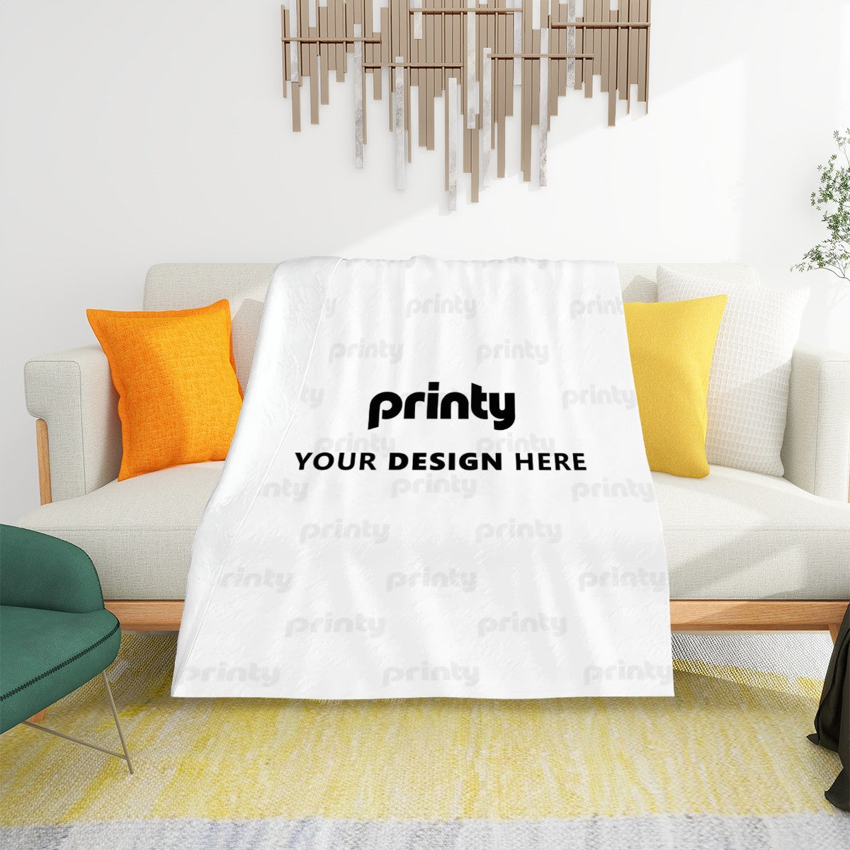 Custom 320 GSM Flannel Throw Blanket (3:5)