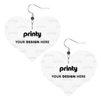 Custom Heart Shape Leather Earrings