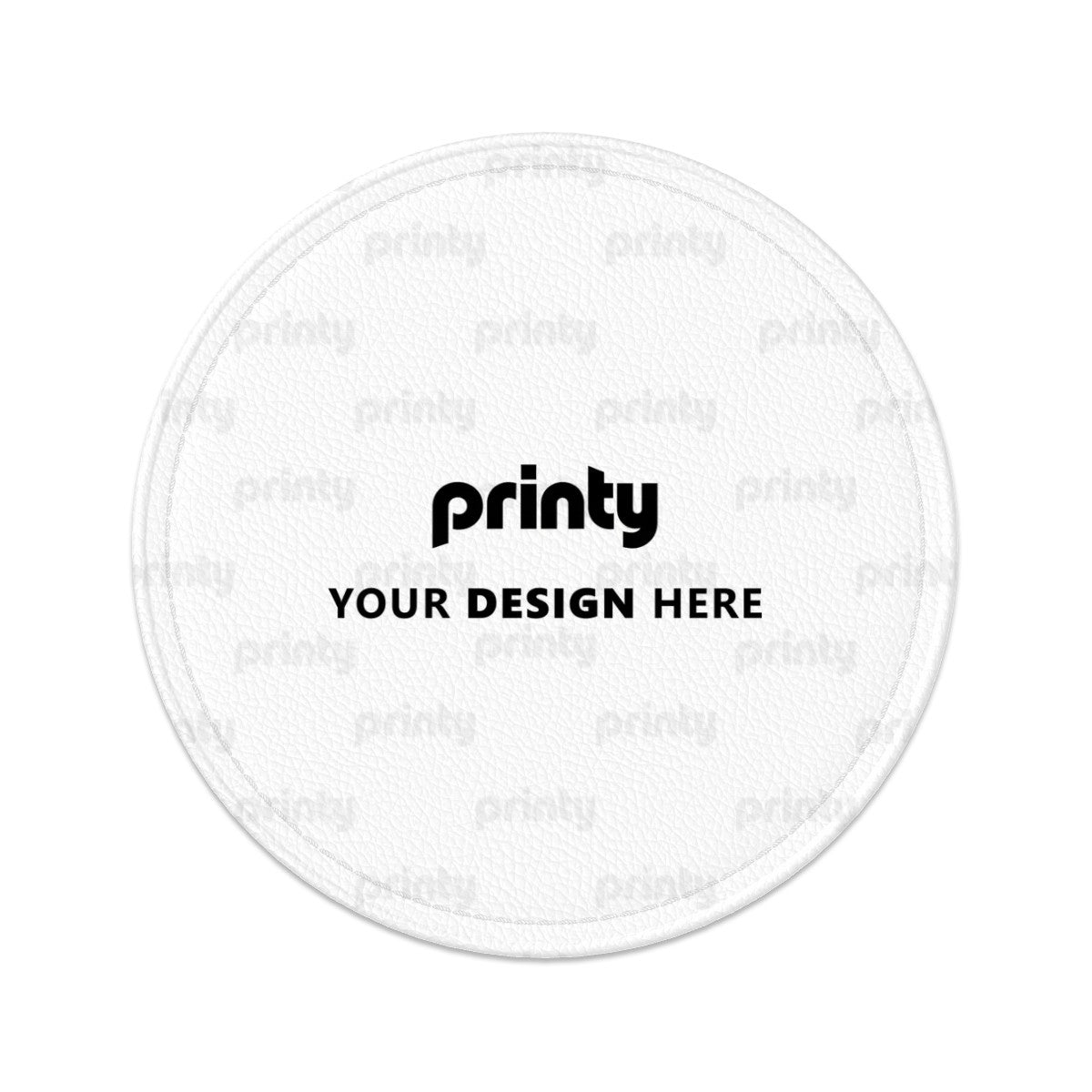 Custom Thick Round Leather Coasters Set of 6