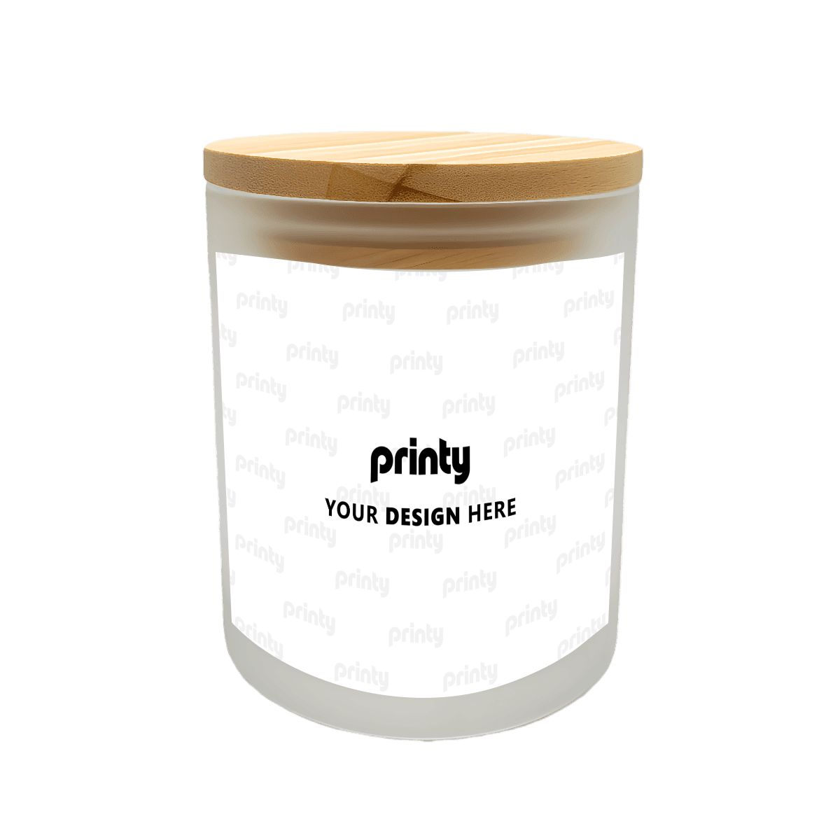 Custom Frosted Glass Jar with Lid