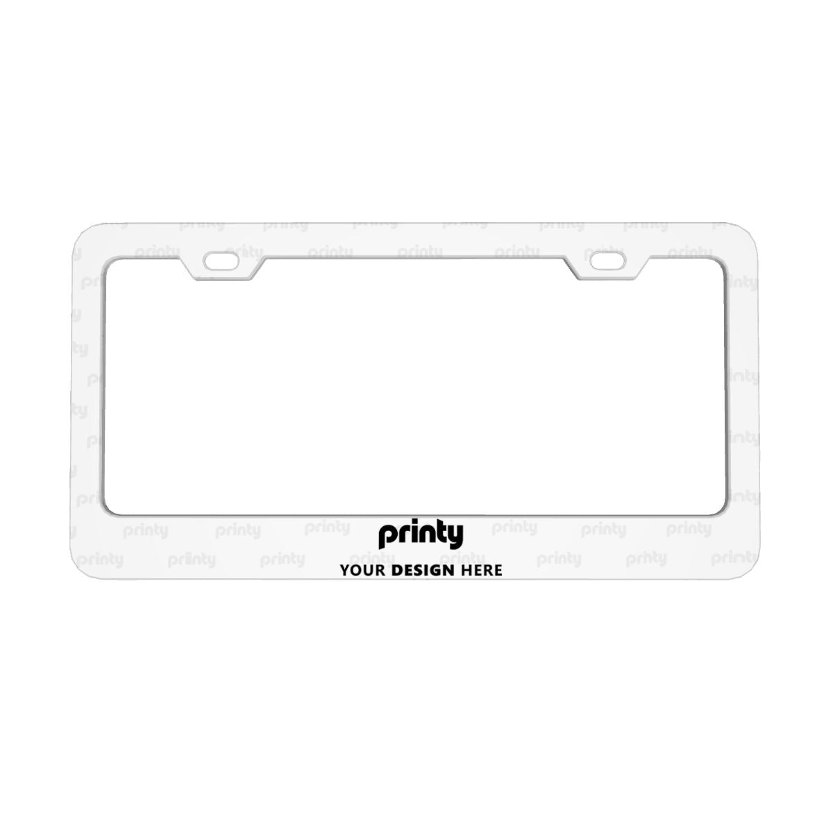 Custom 2-Hole Oval License Plate Frames 2 pcs