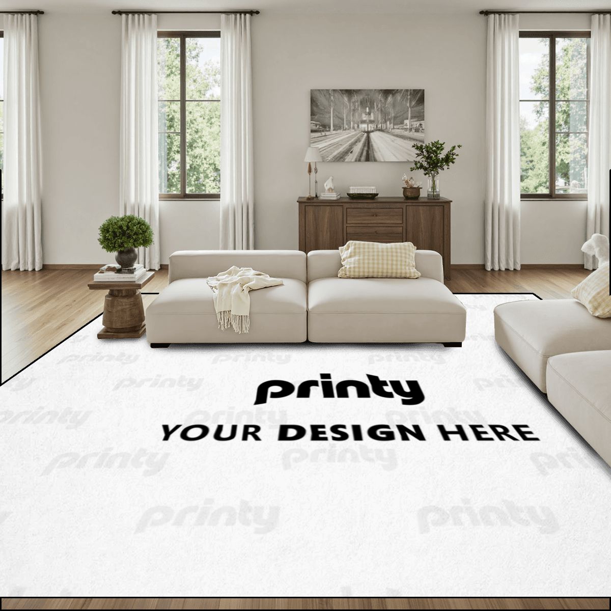 Custom Large Area Rug Floor Carpet (4:3)
