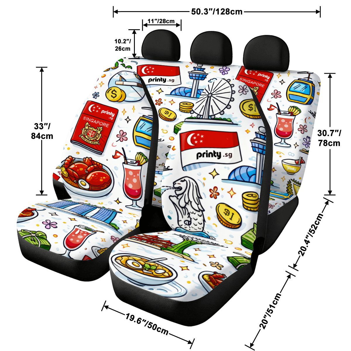 Custom Car Seat Covers Full Set