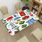 Custom Small Rectangle Anti-Oil Table Cover with Elastic Edged