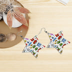 Custom Leather Star Earrings