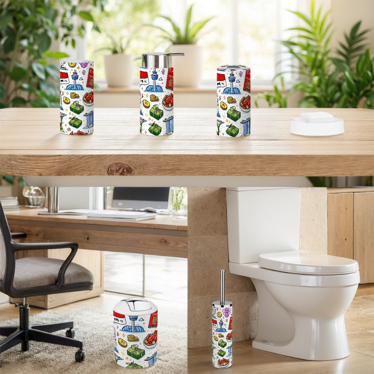 Custom Bathroom Accessories Set 5 pcs
