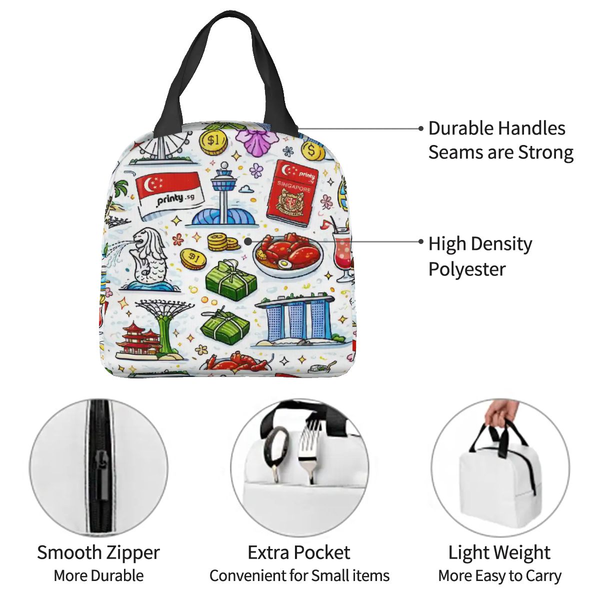 Custom Portable Foil Insulated Lunch Box