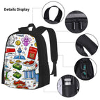 Custom Set of 3 Bags (Oxford Backpack Lunch Bag & Pencil Pouch)
