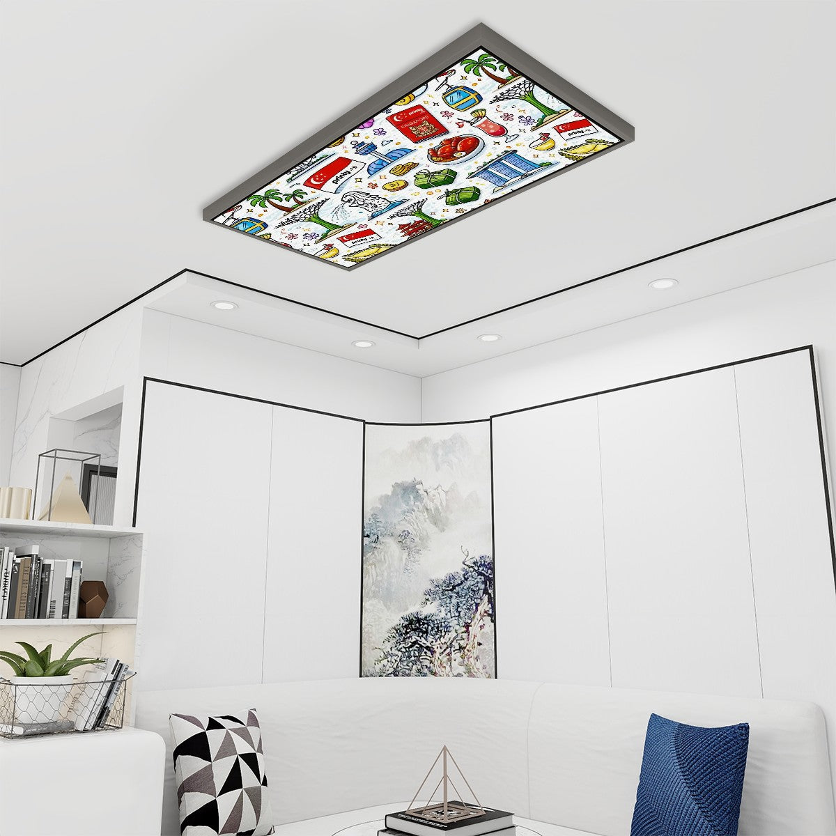 Custom Magnetic Fluorescent Light Covers for Ceiling Lights 8 Pcs