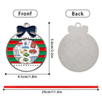 Custom Circular Christmas Decorations Alloy Pendants
