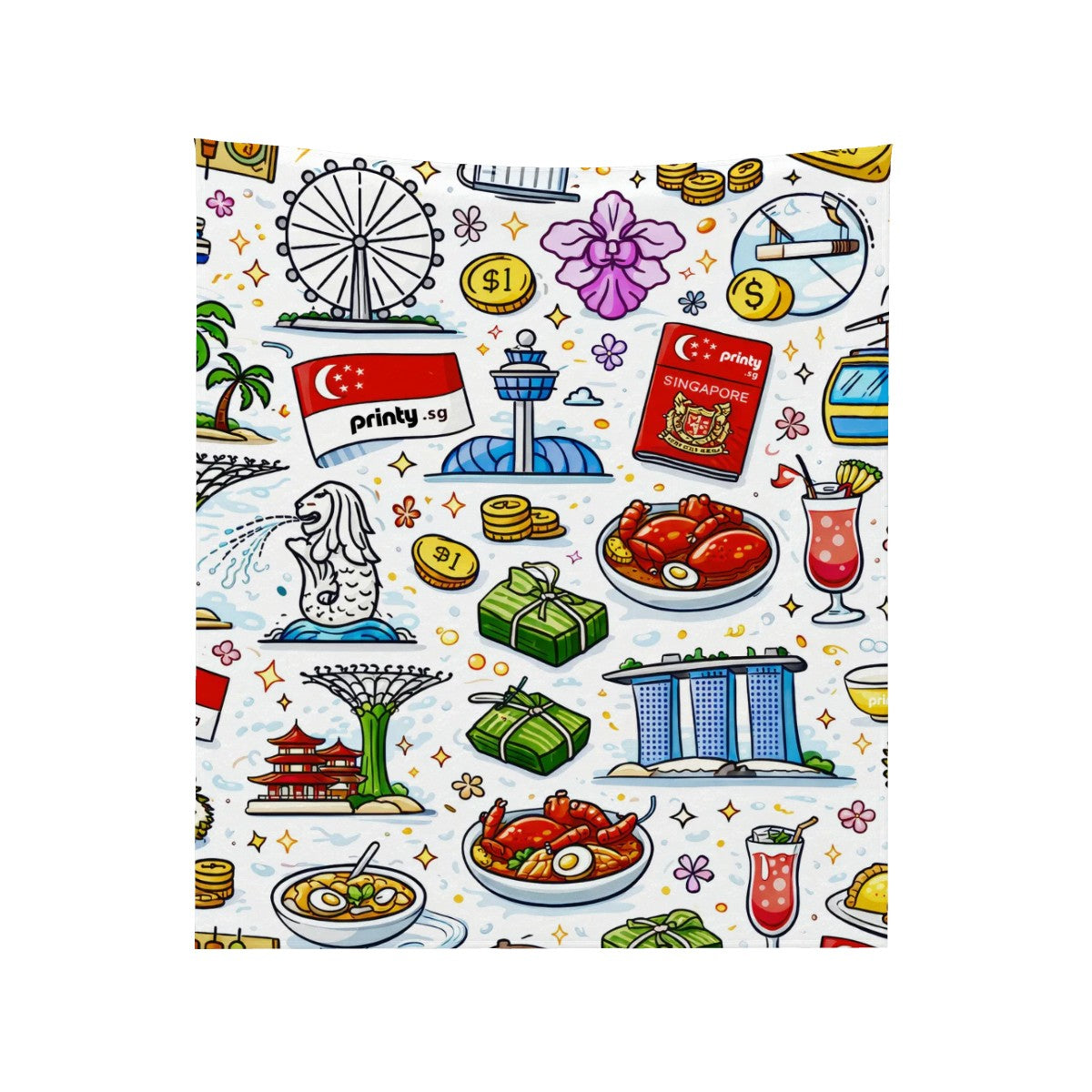 Custom 320 GSM Flannel Throw Blanket (7:8)