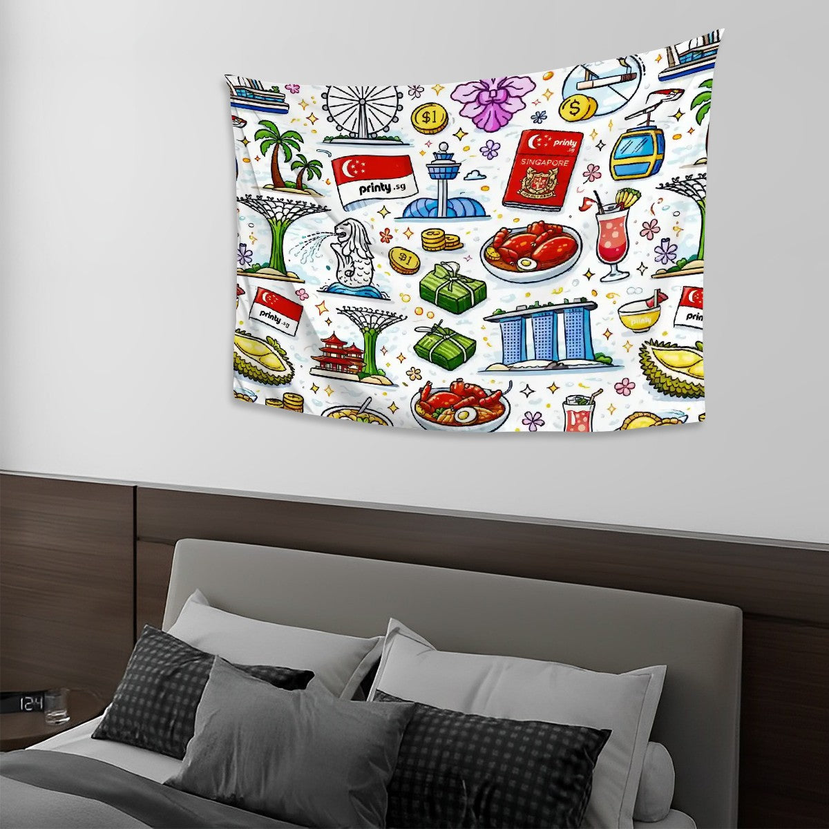 Custom Wall Tapestry for Bedroom 80"x60" (Horizontal)