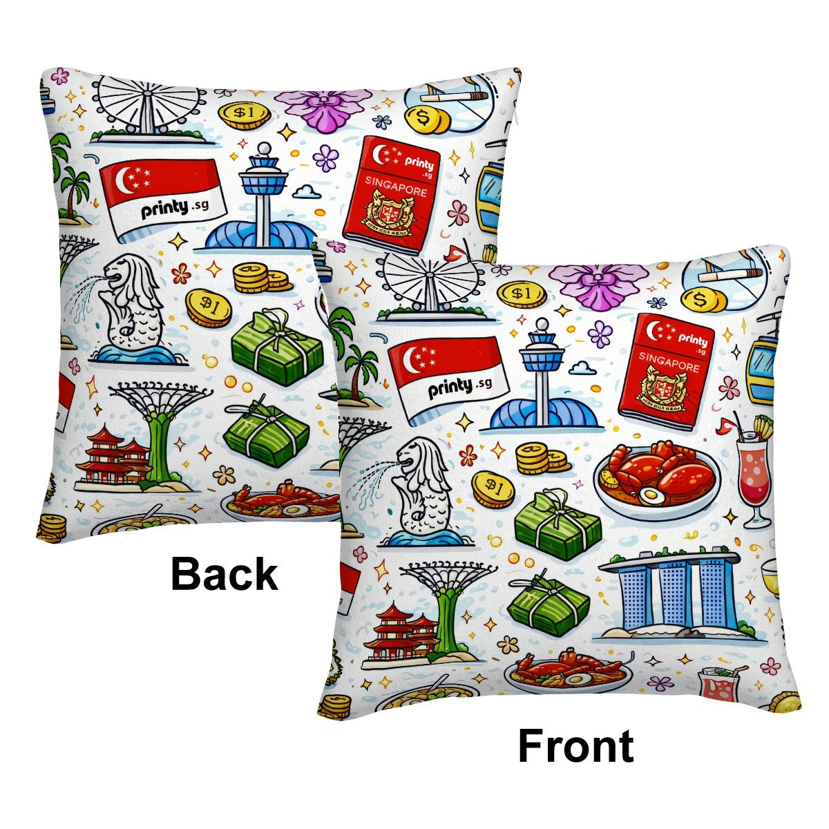 Custom Velvet Throw Pillow Covers (Single-Sided Design)
