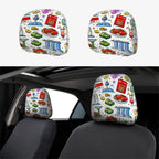 Custom Car Headrest Cover 2pcs