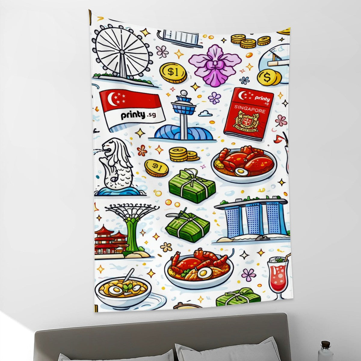 Custom Large Vertical Wall Tapestry for Bedroom (3:2)