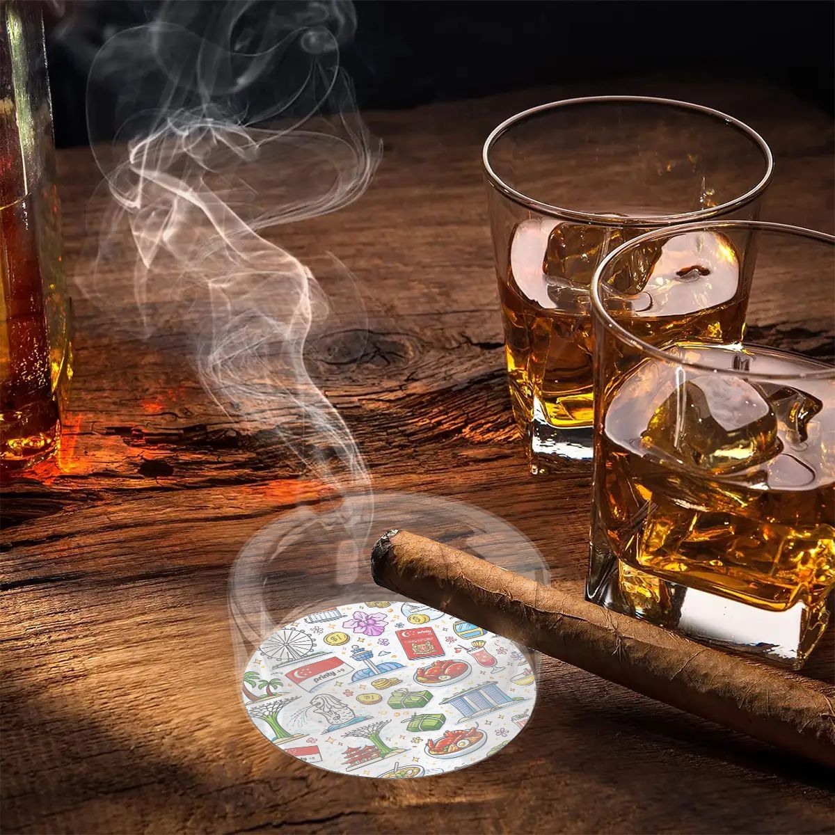 Custom Round Glass Ashtray
