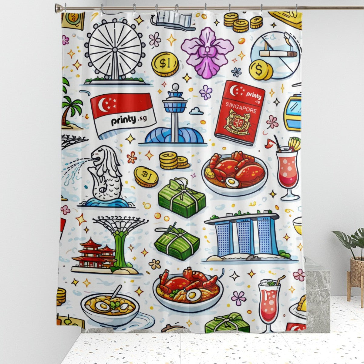 Custom Bathroom Shower Curtain