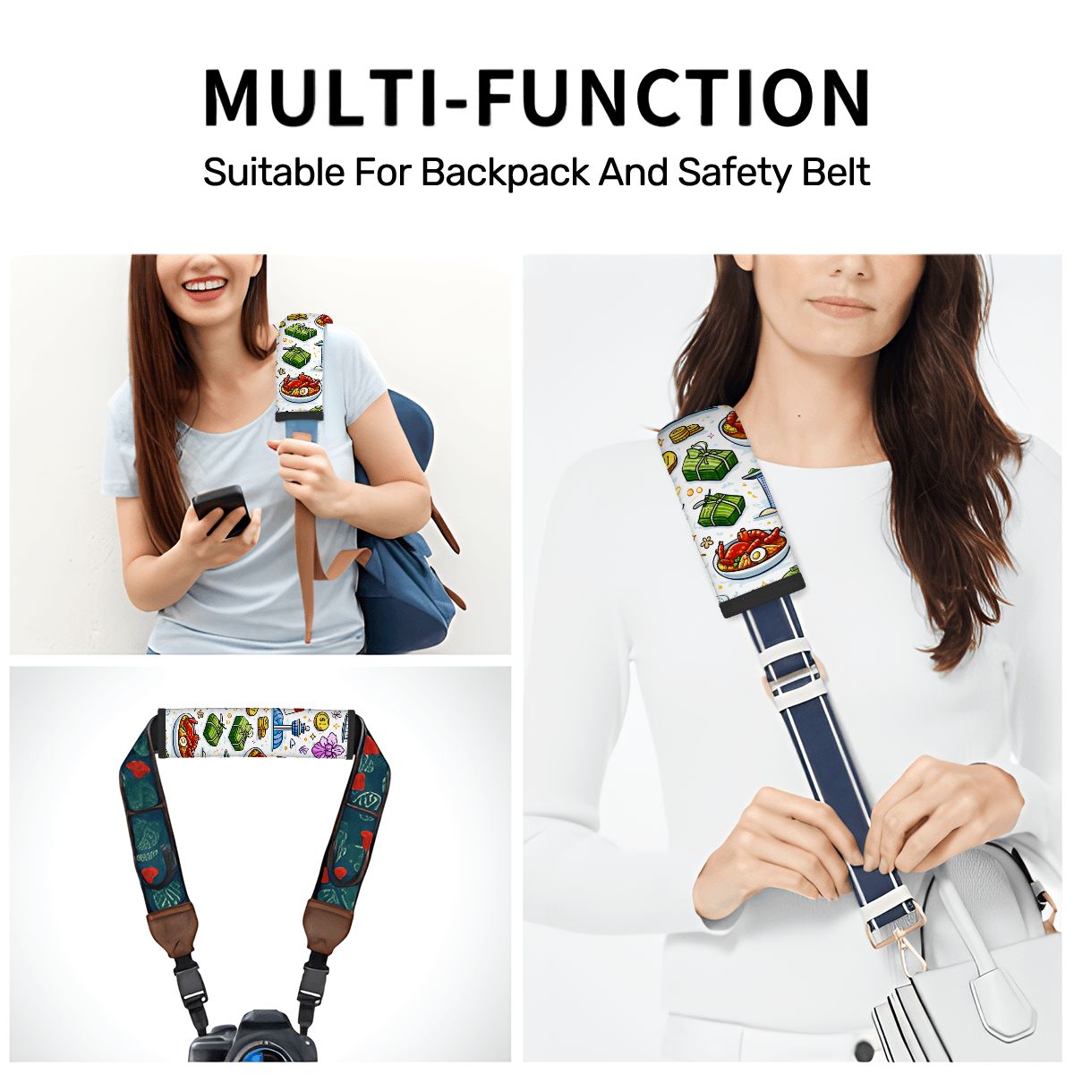 Custom Seat Belt Cover Pad For Adults 2 Pcs