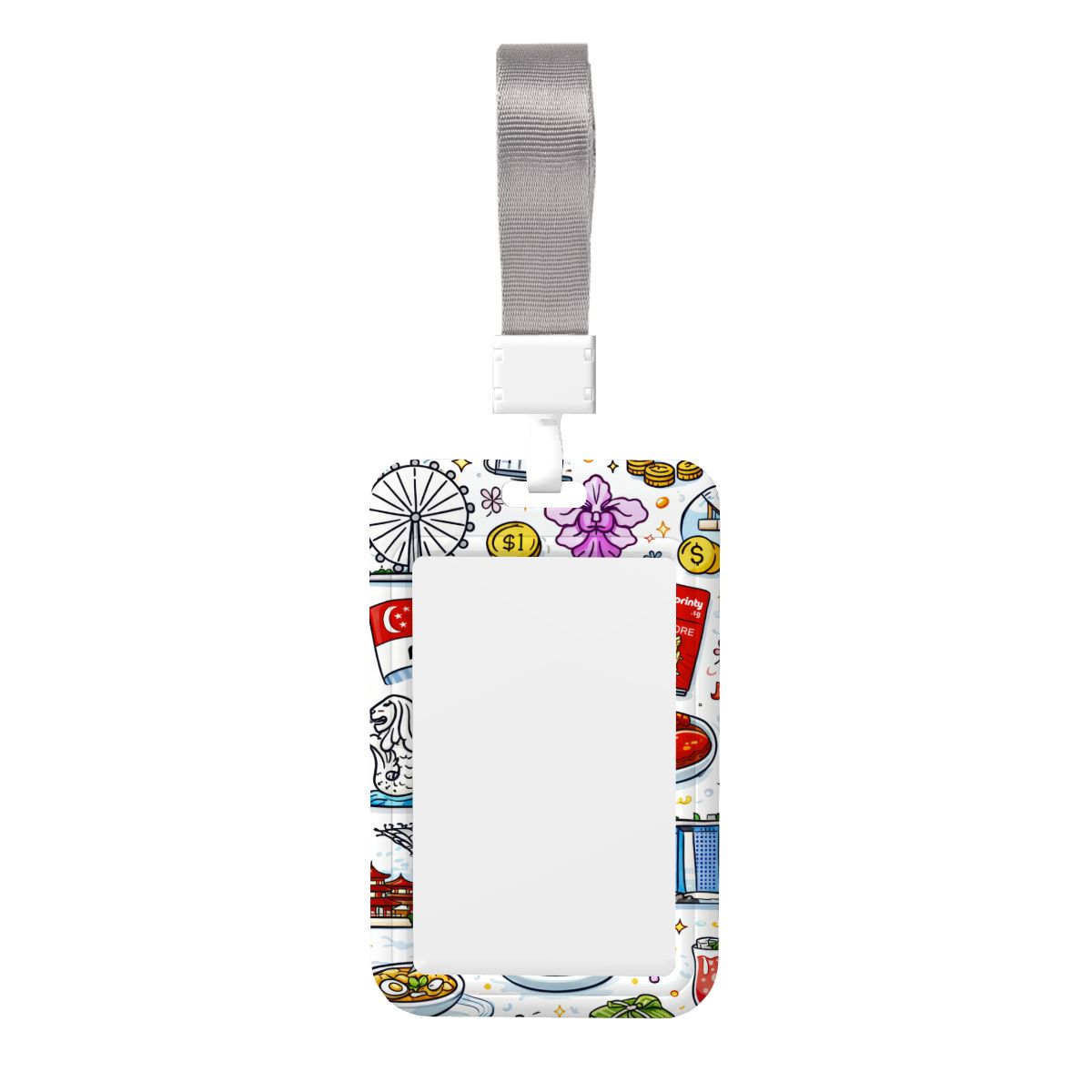Custom Vertical ID Badge Holder (Same Front And Back)