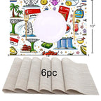Custom Table Runner Placemat Set 7 Pieces