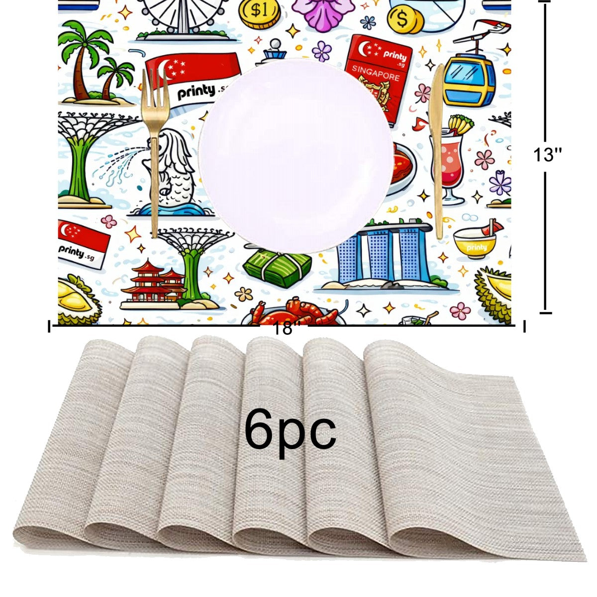 Custom Table Runner Placemat Set 7 Pieces