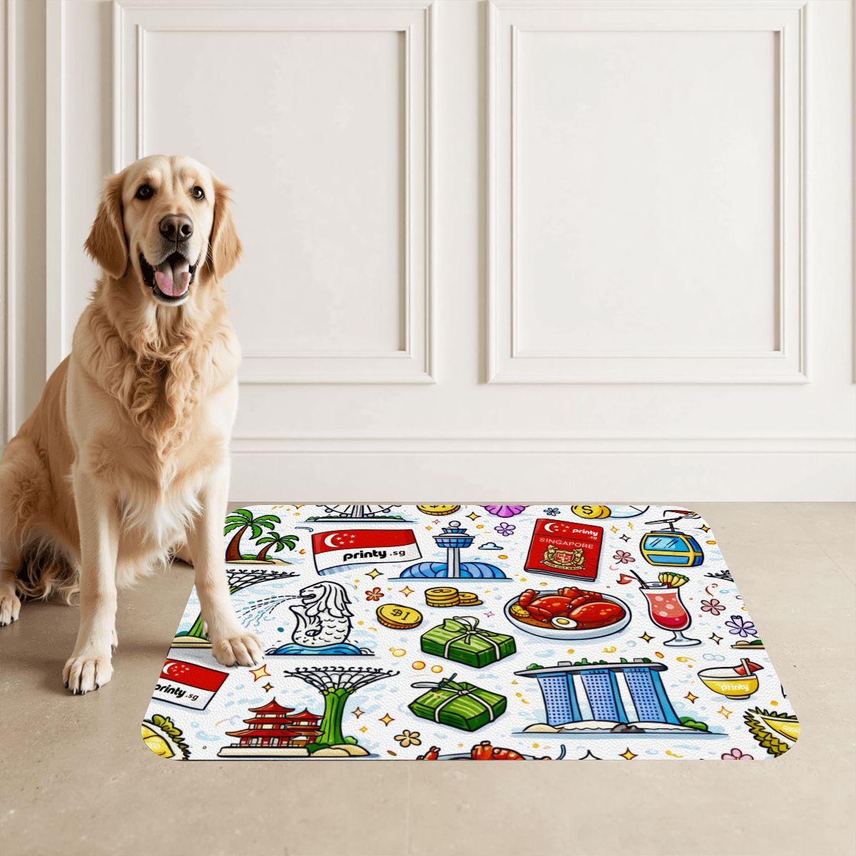 Custom PU Leather Pet Food Feeding Mat