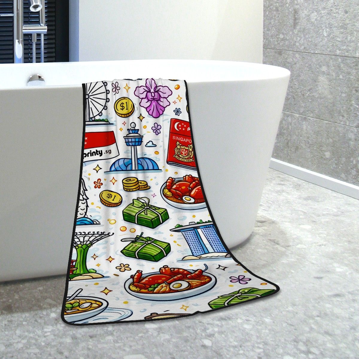 Custom Coral Fleece Bath Towels 55"x27"