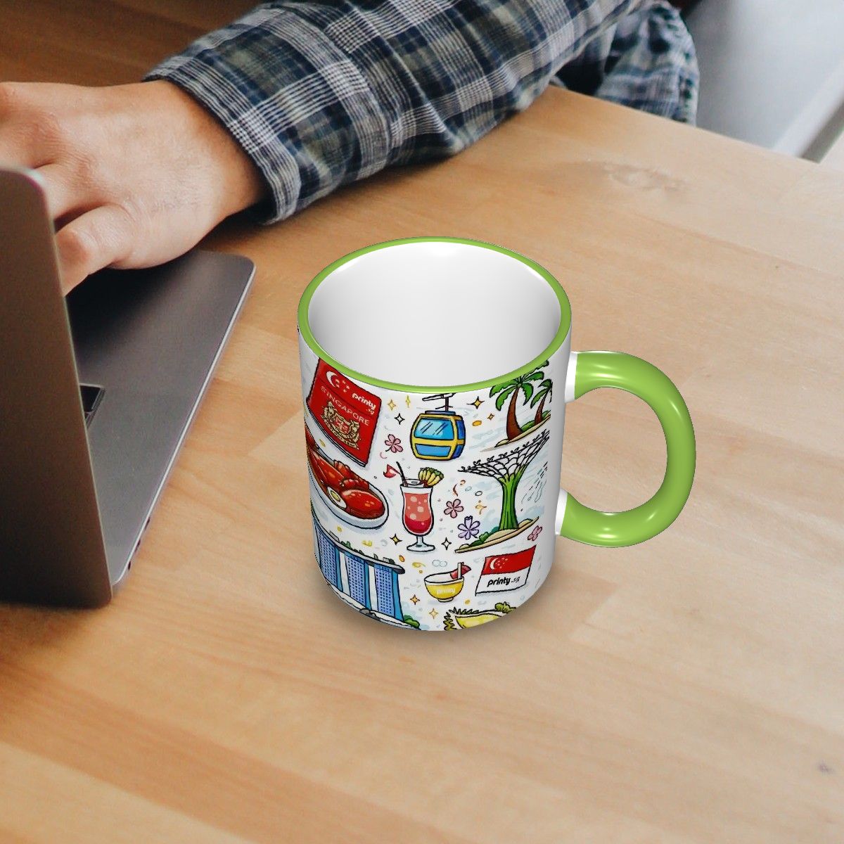 Custom Colored Ceramic Coffee Mug (11oz) (All Over Print)