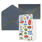 Custom Vertical Greeting Cards (Golden Edge Pearl Paper)