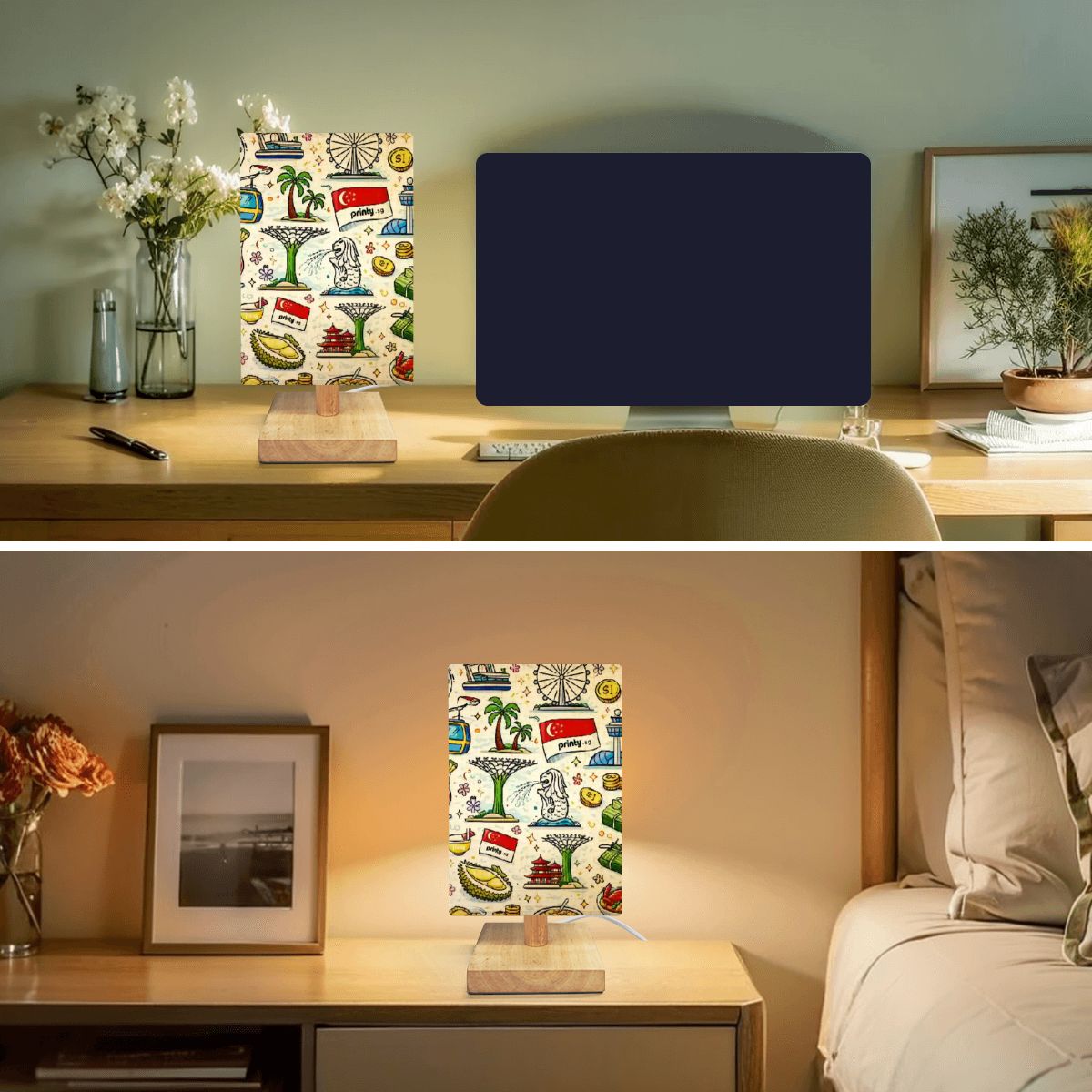Custom Square Table Lamp