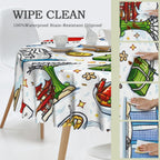 Custom Round Tablecloth with Wavy Edge