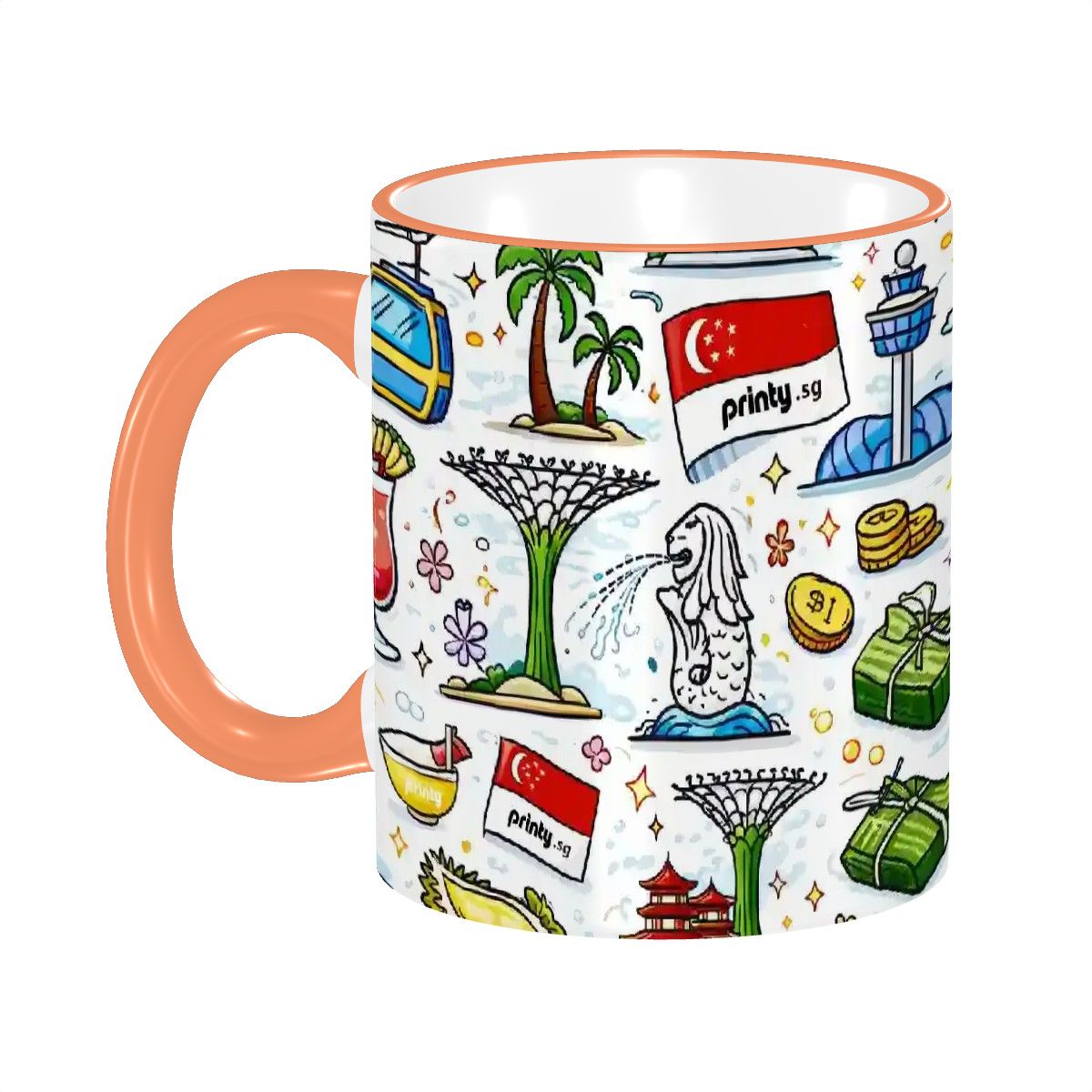 Custom Colored Ceramic Coffee Mug (11oz) (All Over Print)