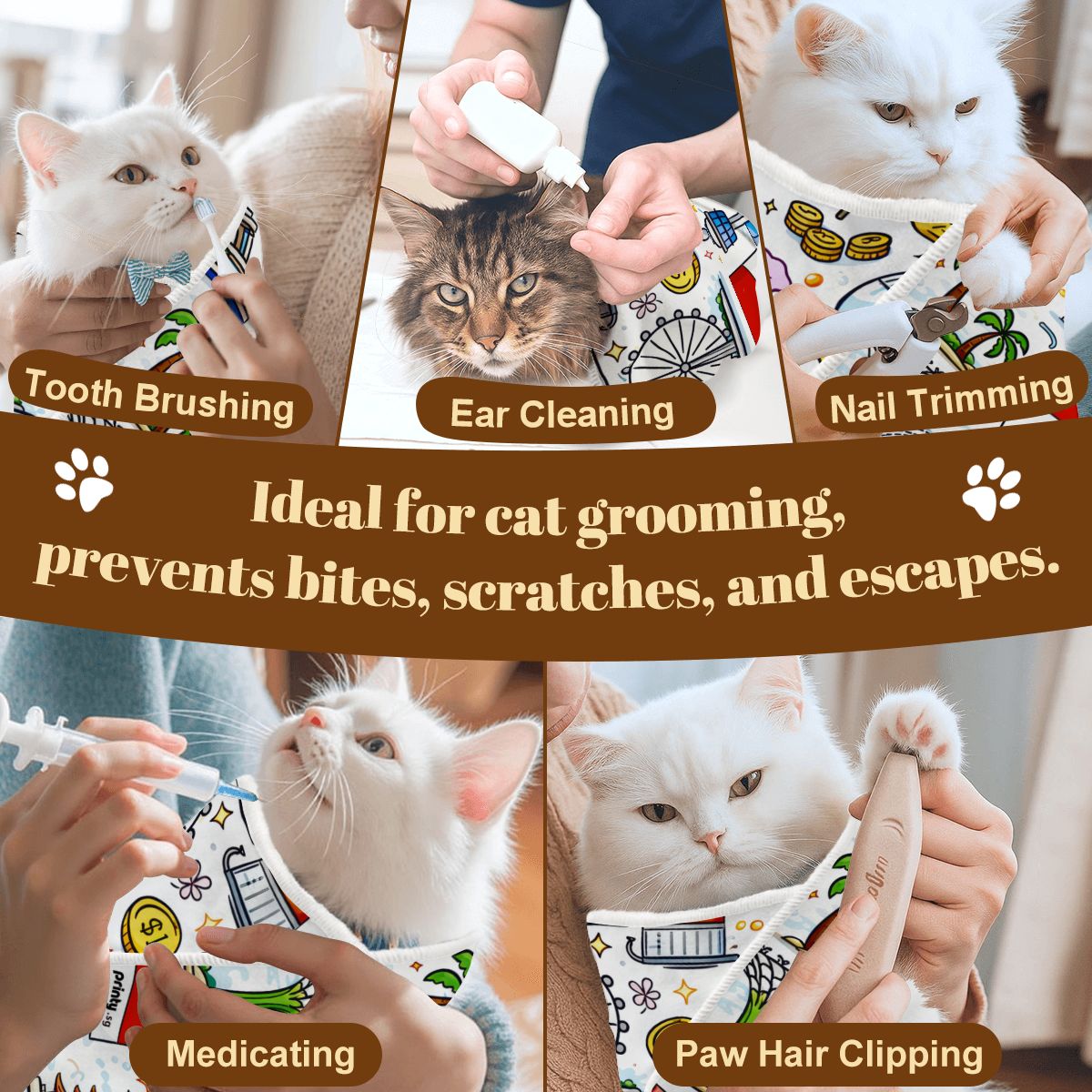 Custom Cat Grooming Wrap