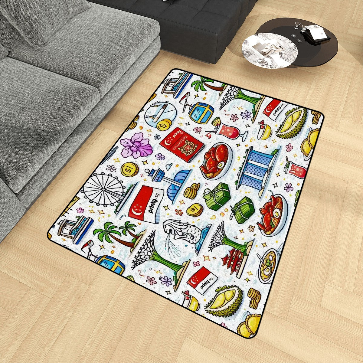 Custom Small Area Rug Floor Carpet (3:2)