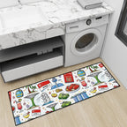 Custom Kitchen Area Rug for Floor Non-Slip Washable