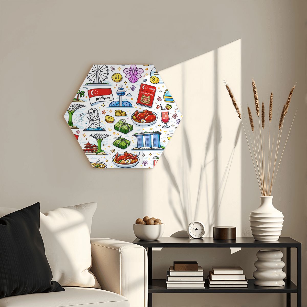 Custom Hexagon Sound Absorbing Panel 1 Piece