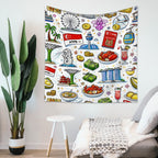 Custom Lightweight Square Wall Tapestry for Bedroom Indoor Decor